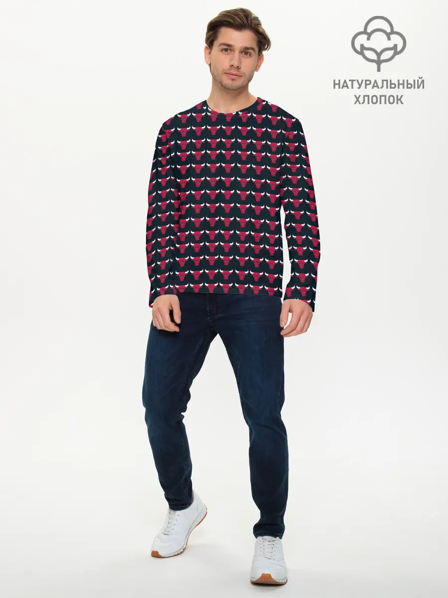 Мужской лонгслив базовый / Bulls (P007_P004ooo2734383, P004ooo2734383)