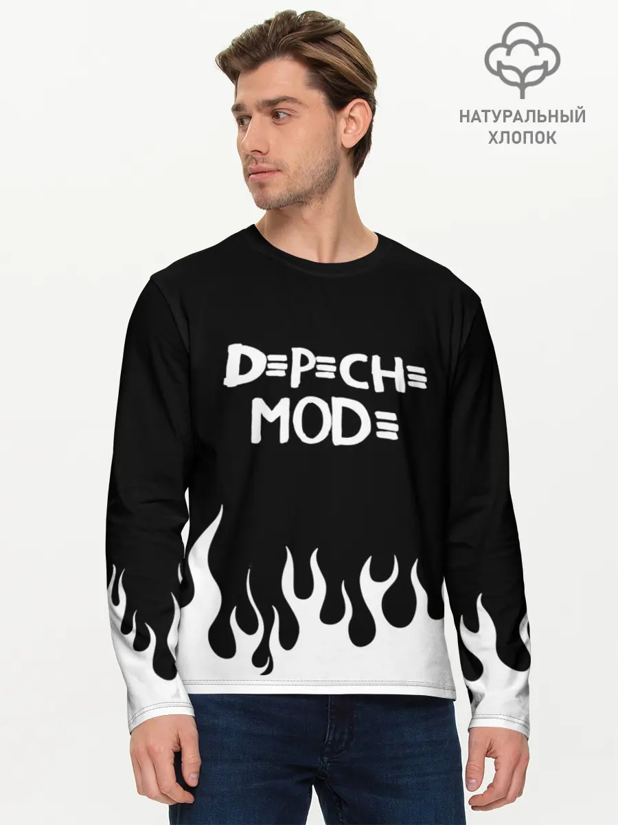 Мужской лонгслив базовый / Depeche Mode (P007_P004ooo2735033, P004ooo2735033)