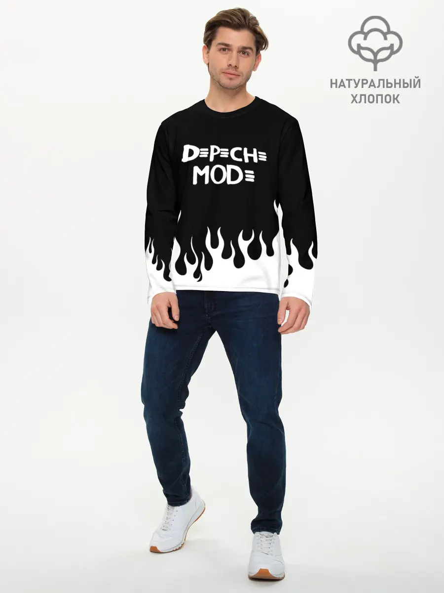 Мужской лонгслив базовый / Depeche Mode (P007_P004ooo2735033, P004ooo2735033)