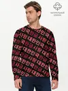 Мужской лонгслив базовый / Корейский Хангыль (P007_P004ooo2733933, P004ooo2733933)