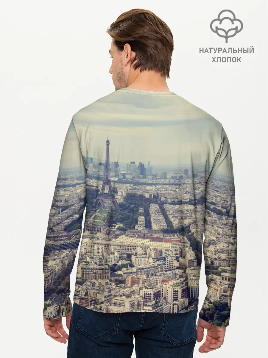 Мужской лонгслив базовый / Париж (P007_P004ooo2736747, P004ooo2736747)