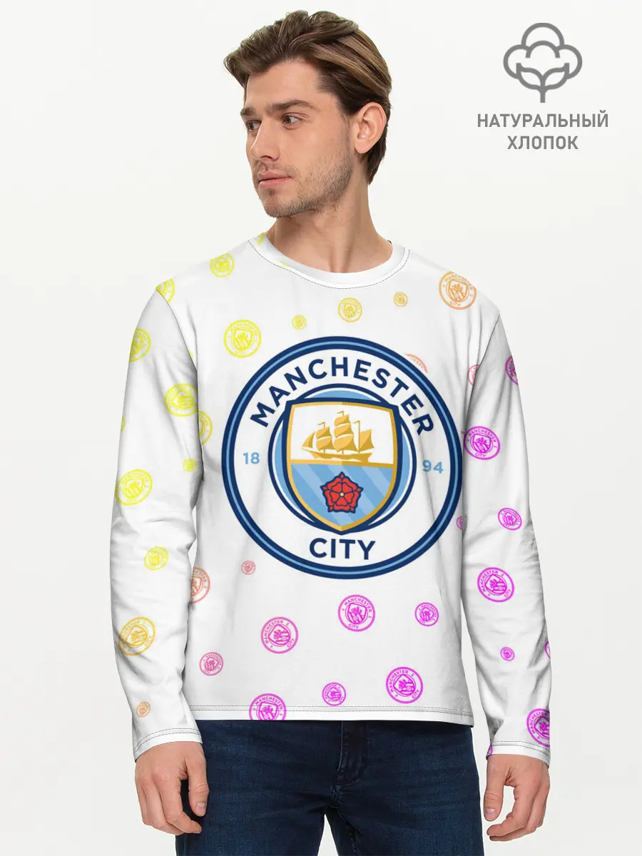 Мужской лонгслив базовый / MANCHESTER CITY Манчестер Сити (P007_P004ooo2736087, P004ooo2736087)