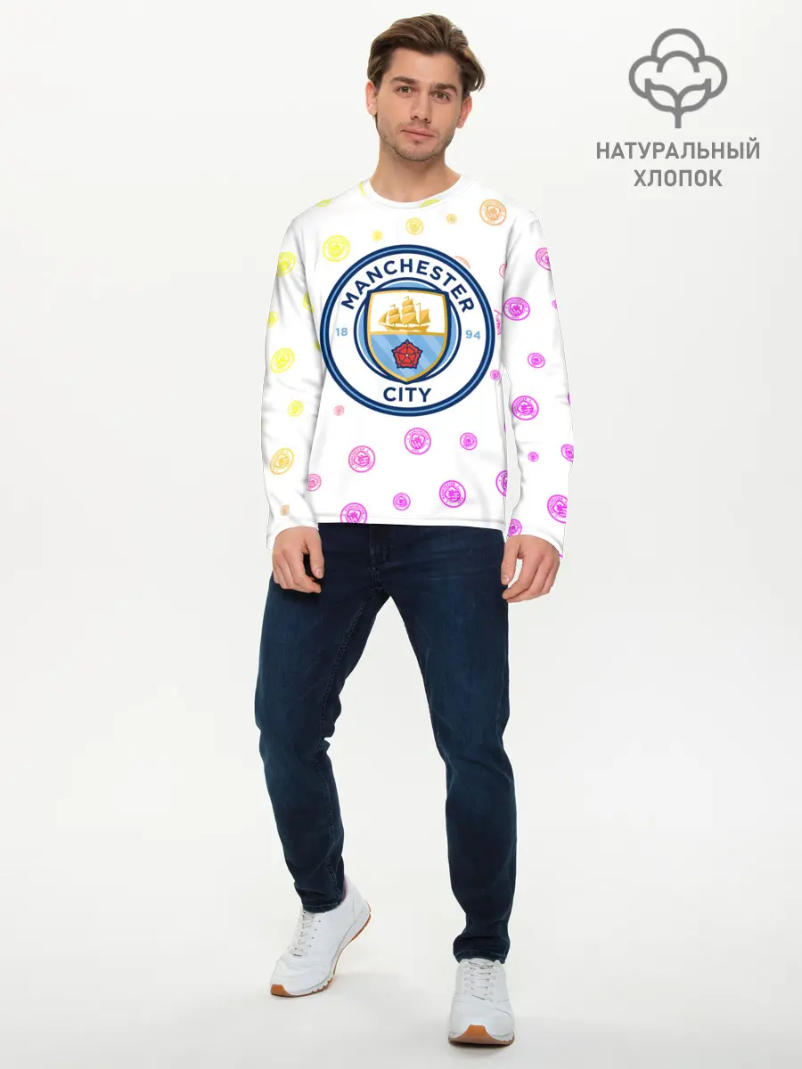 Мужской лонгслив базовый / MANCHESTER CITY Манчестер Сити (P007_P004ooo2736087, P004ooo2736087)