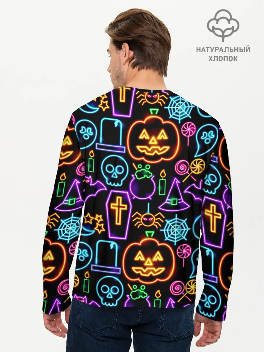 Мужской лонгслив базовый / Halloween (P007_P004ooo2738451, P004ooo2738451)