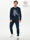 Мужской лонгслив базовый / Космонавт с гитарой (P007_P004ooo2737569, P004ooo2737569)