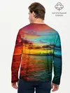 Мужской лонгслив базовый / Glitch Sunset (P007_P004ooo2740417, P004ooo2740417)