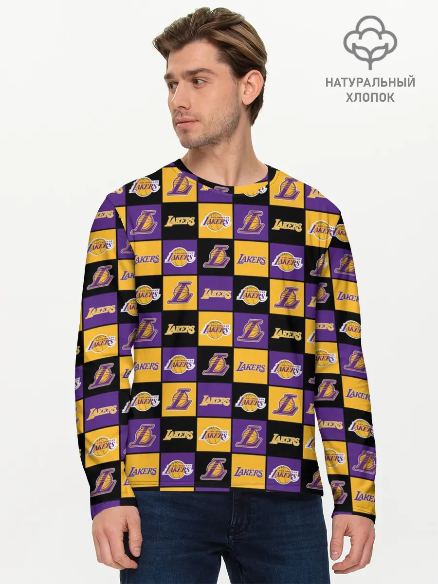 Мужской лонгслив базовый / LA LAKERS | ЛЕЙКЕРС (P007_P004ooo2742045, P004ooo2742045)