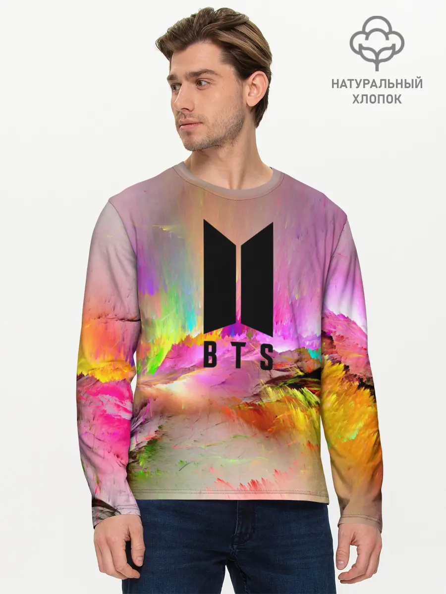 Мужской лонгслив базовый / BTS (P007_P004ooo2741193, P004ooo2741193)