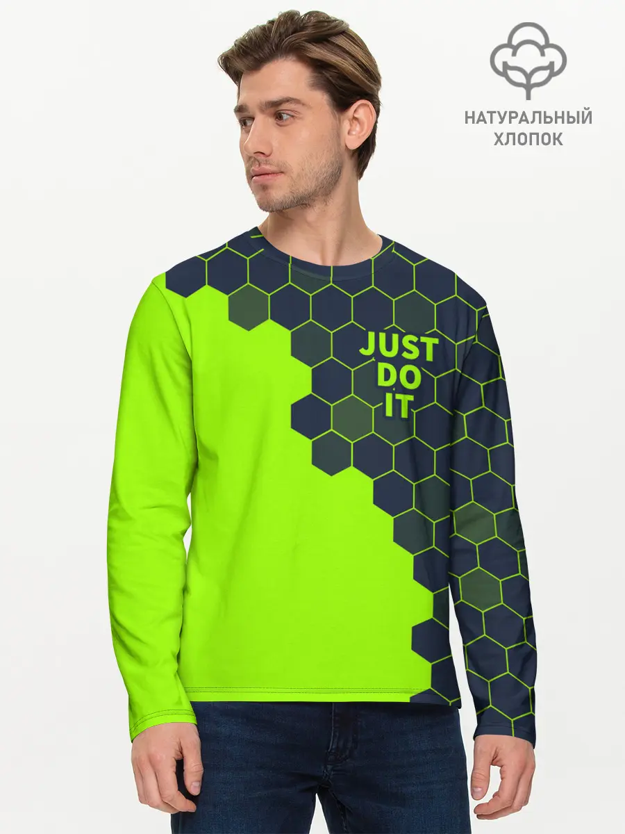 Мужской лонгслив базовый / JUST DO IT (P007_P004ooo2741427, P004ooo2741427)