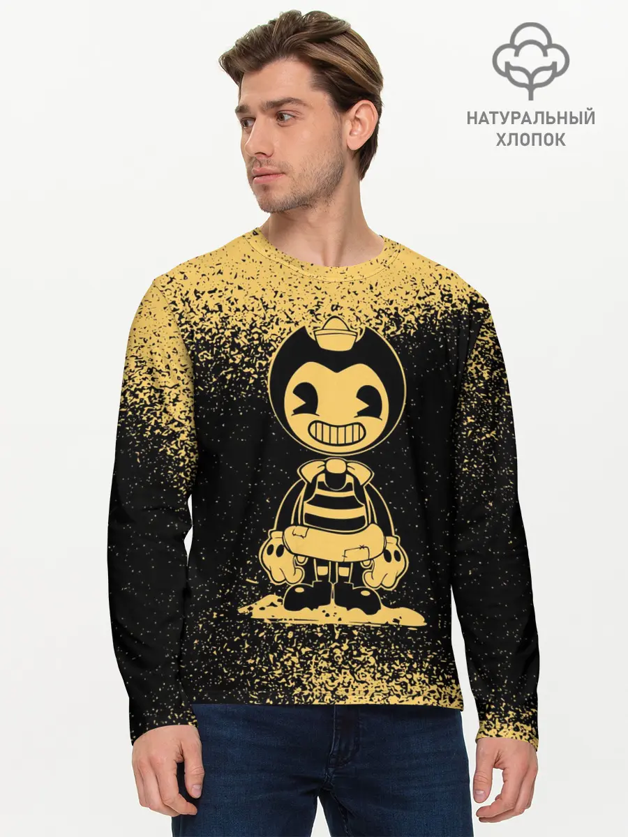 Мужской лонгслив базовый / Bendy And The Ink Machine (P007_P004ooo2743069, P004ooo2743069)
