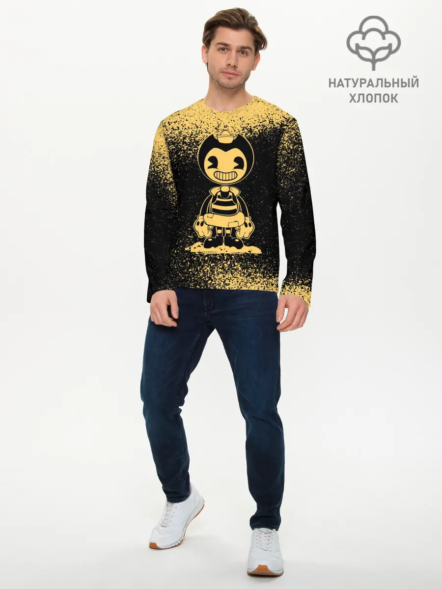 Мужской лонгслив базовый / Bendy And The Ink Machine (P007_P004ooo2743069, P004ooo2743069)