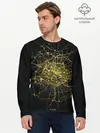 Мужской лонгслив базовый / Ночная карта Парижа (P007_P004ooo2744845, P004ooo2744845)