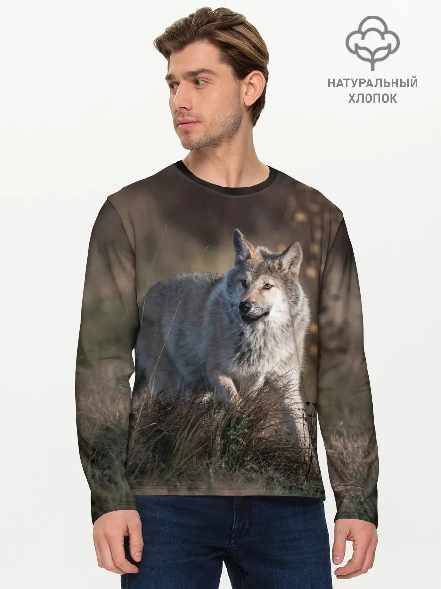 Мужской лонгслив базовый / WOLF (P007_P004ooo2745053, P004ooo2745053)