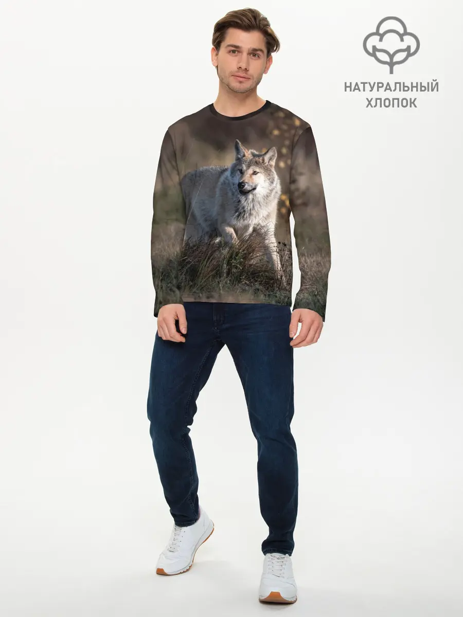 Мужской лонгслив базовый / WOLF (P007_P004ooo2745053, P004ooo2745053)