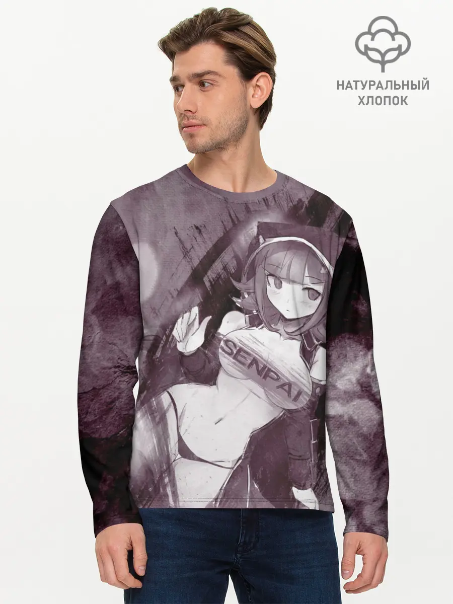 Мужской лонгслив базовый / Danganronpa акварель (P007_P004ooo2746065, P004ooo2746065)