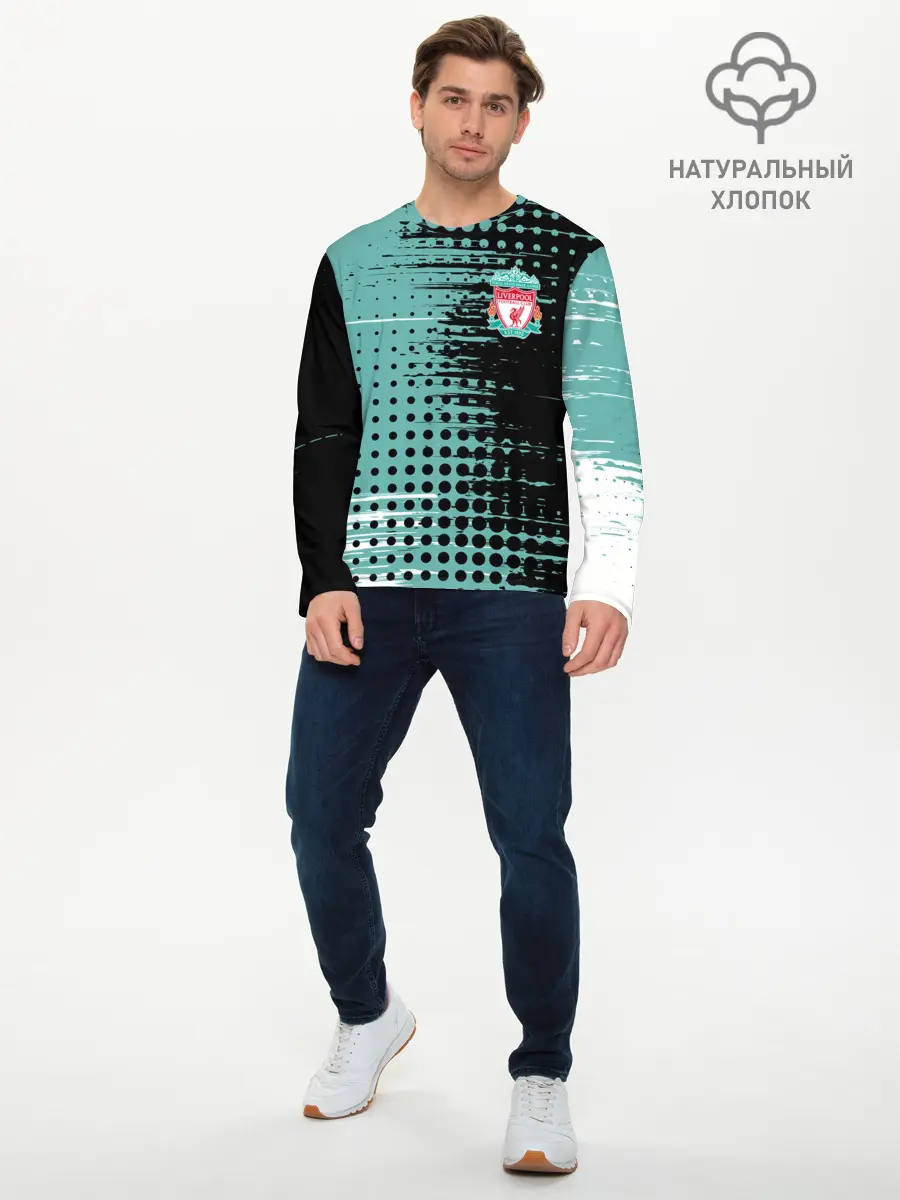 Мужской лонгслив базовый / Liverpool / Ливерпуль. (P007_P004ooo2747951, P004ooo2747951)