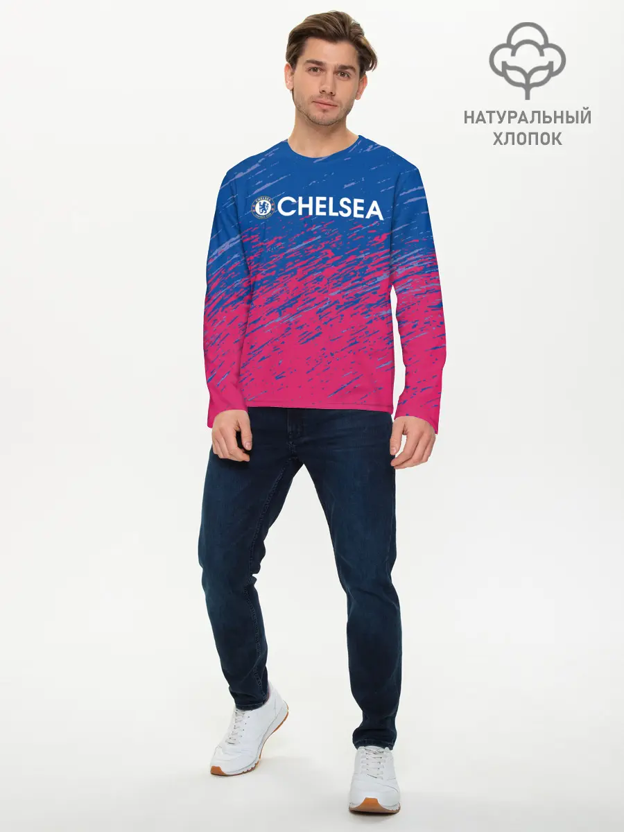 Мужской лонгслив базовый / Chelsea / Челси. (P007_P004ooo2746435, P004ooo2746435)