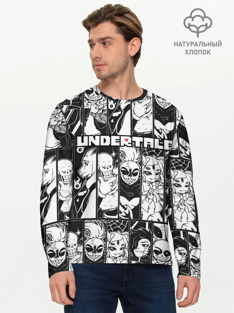 Мужской лонгслив базовый / UNDERTALE (P007_P004ooo2748803, P004ooo2748803)