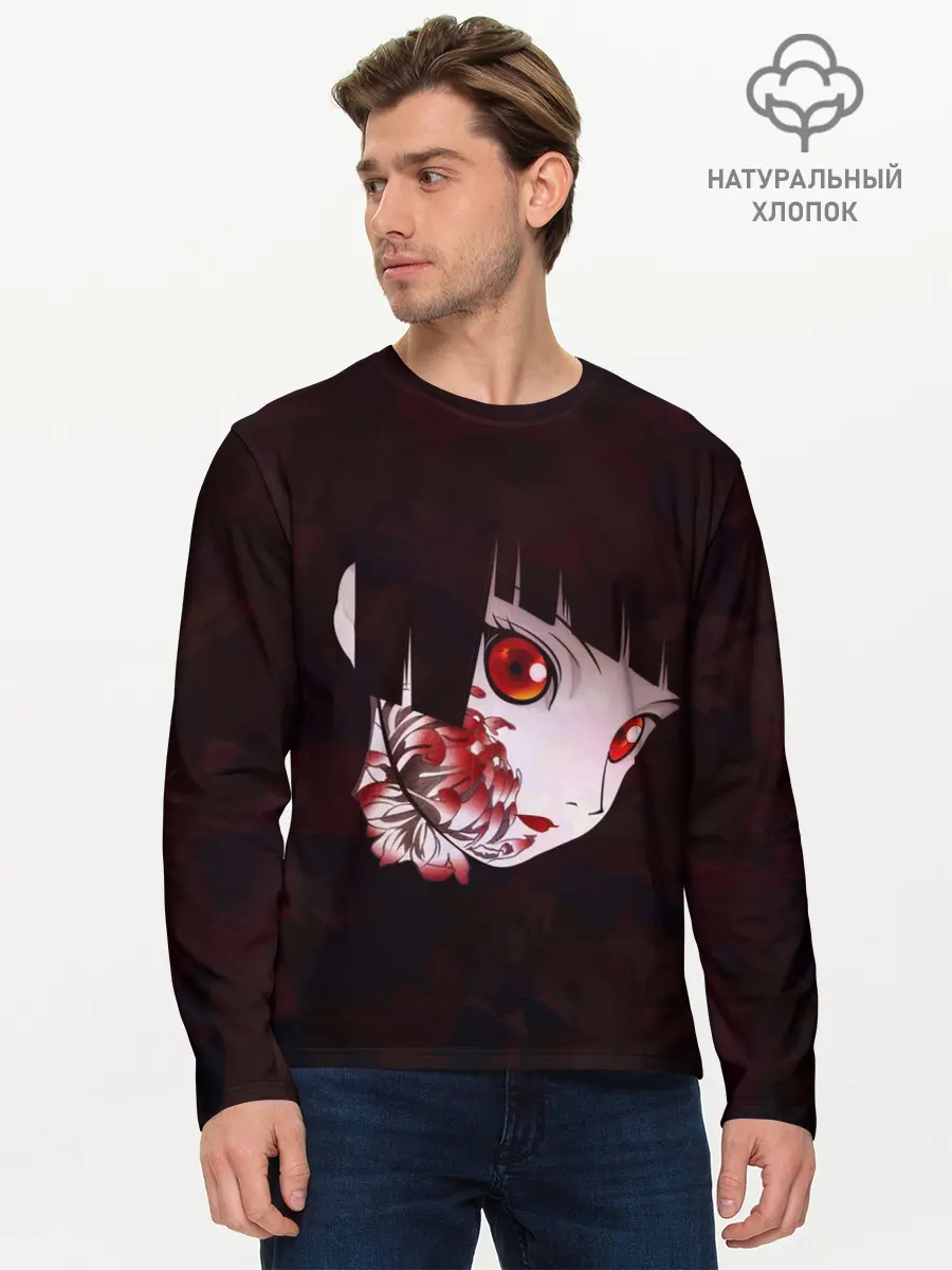 Мужской лонгслив базовый / Адская девочка (P007_P004ooo2748489, P004ooo2748489)