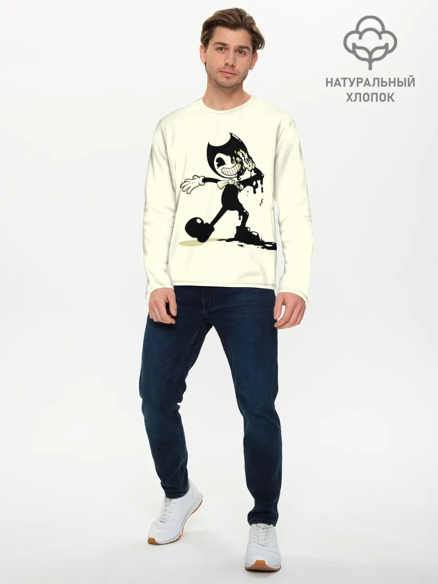 Мужской лонгслив базовый / Bendy And The Ink Machine (P007_P004ooo2753167, P004ooo2753167)