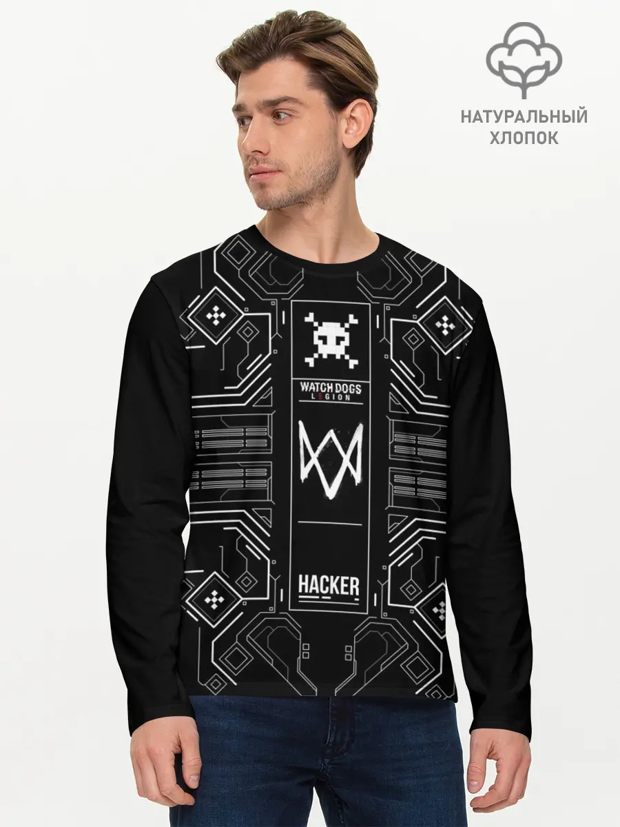 Мужской лонгслив базовый / WATCH DOGS: LEGION (P007_P004ooo2754707, P004ooo2754707)