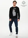 Мужской лонгслив базовый / What cat (P007_P004ooo2757159, P004ooo2757159)