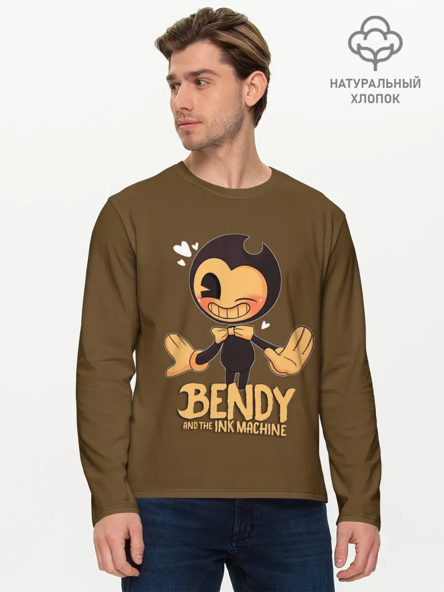 Мужской лонгслив базовый / Bendy And The Ink Machine (P007_P004ooo2756603, P004ooo2756603)
