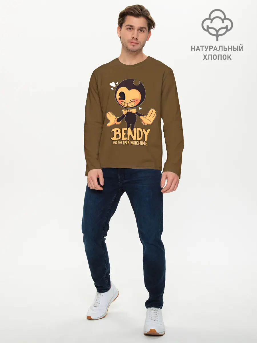 Мужской лонгслив базовый / Bendy And The Ink Machine (P007_P004ooo2756603, P004ooo2756603)