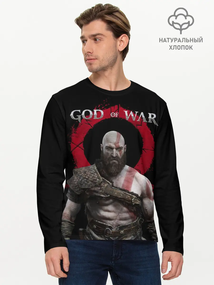 Мужской лонгслив базовый / God of War (P007_P004ooo2757037, P004ooo2757037)