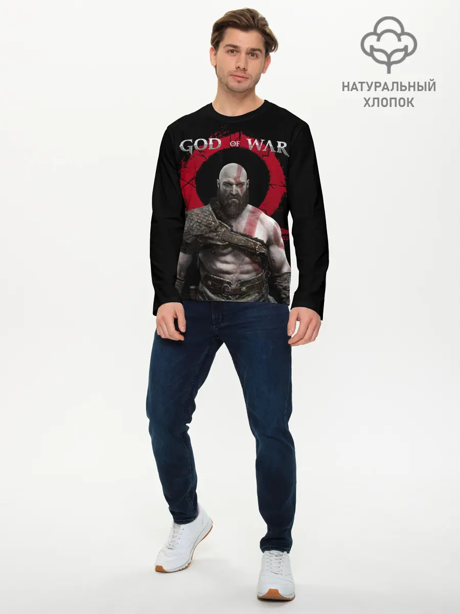 Мужской лонгслив базовый / God of War (P007_P004ooo2757037, P004ooo2757037)