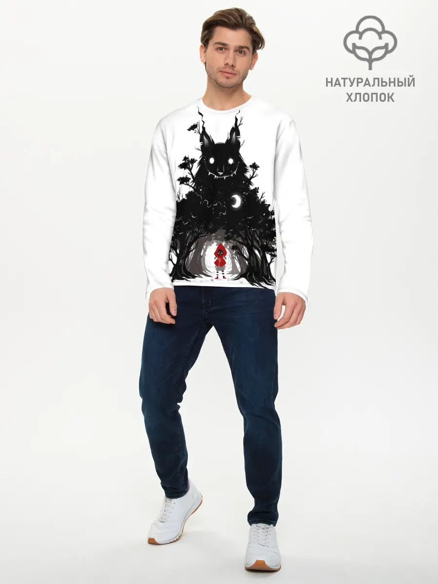 Мужской лонгслив базовый / Красная шапочка (P007_P004ooo2758063, P004ooo2758063)