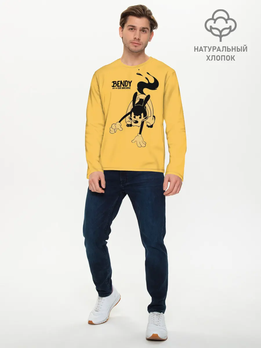 Мужской лонгслив базовый / Bendy And The Ink Machine (P007_P004ooo2759815, P004ooo2759815)