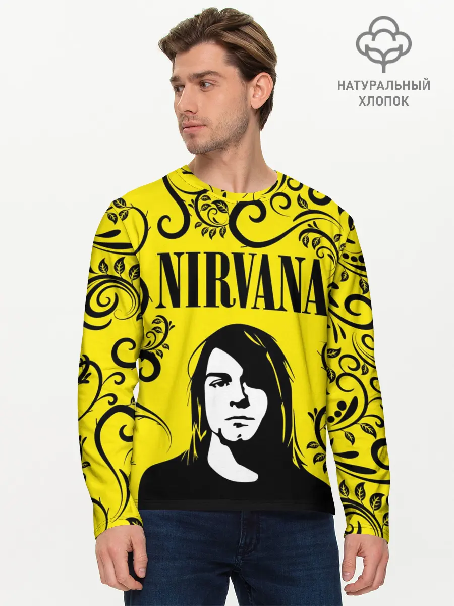 Мужской лонгслив базовый / NIRVANA (P007_P004ooo2760091, P004ooo2760091)