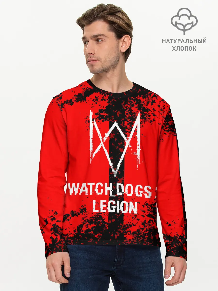 Мужской лонгслив базовый / Watch Dogs: Legion. (P007_P004ooo2761311, P004ooo2761311)