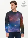 Мужской лонгслив базовый / Glitch space (P007_P004ooo2762995, P004ooo2762995)