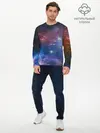 Мужской лонгслив базовый / Glitch space (P007_P004ooo2762995, P004ooo2762995)