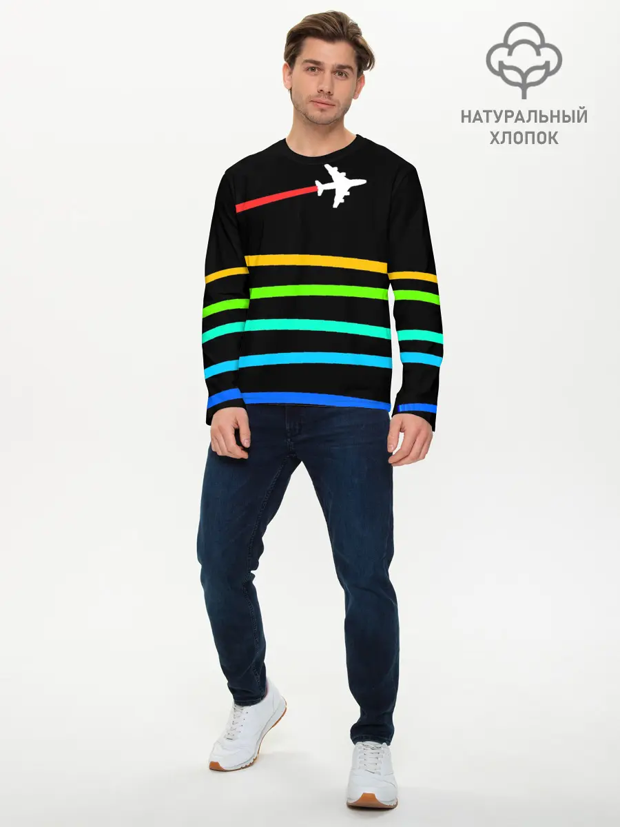 Мужской лонгслив базовый / В небо (P007_P004ooo2765193, P004ooo2765193)
