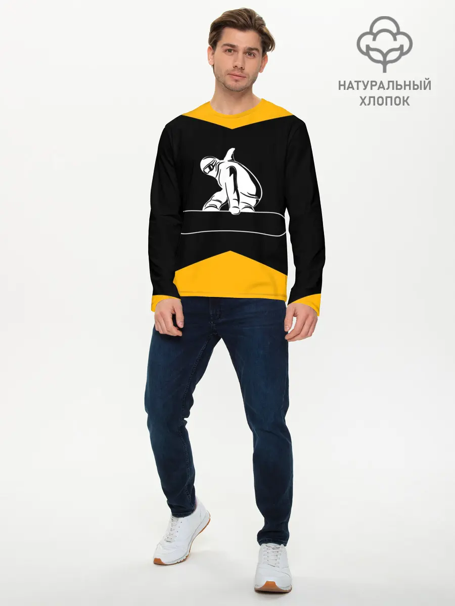 Мужской лонгслив базовый / Сноубордист (P007_P004ooo2764681, P004ooo2764681)