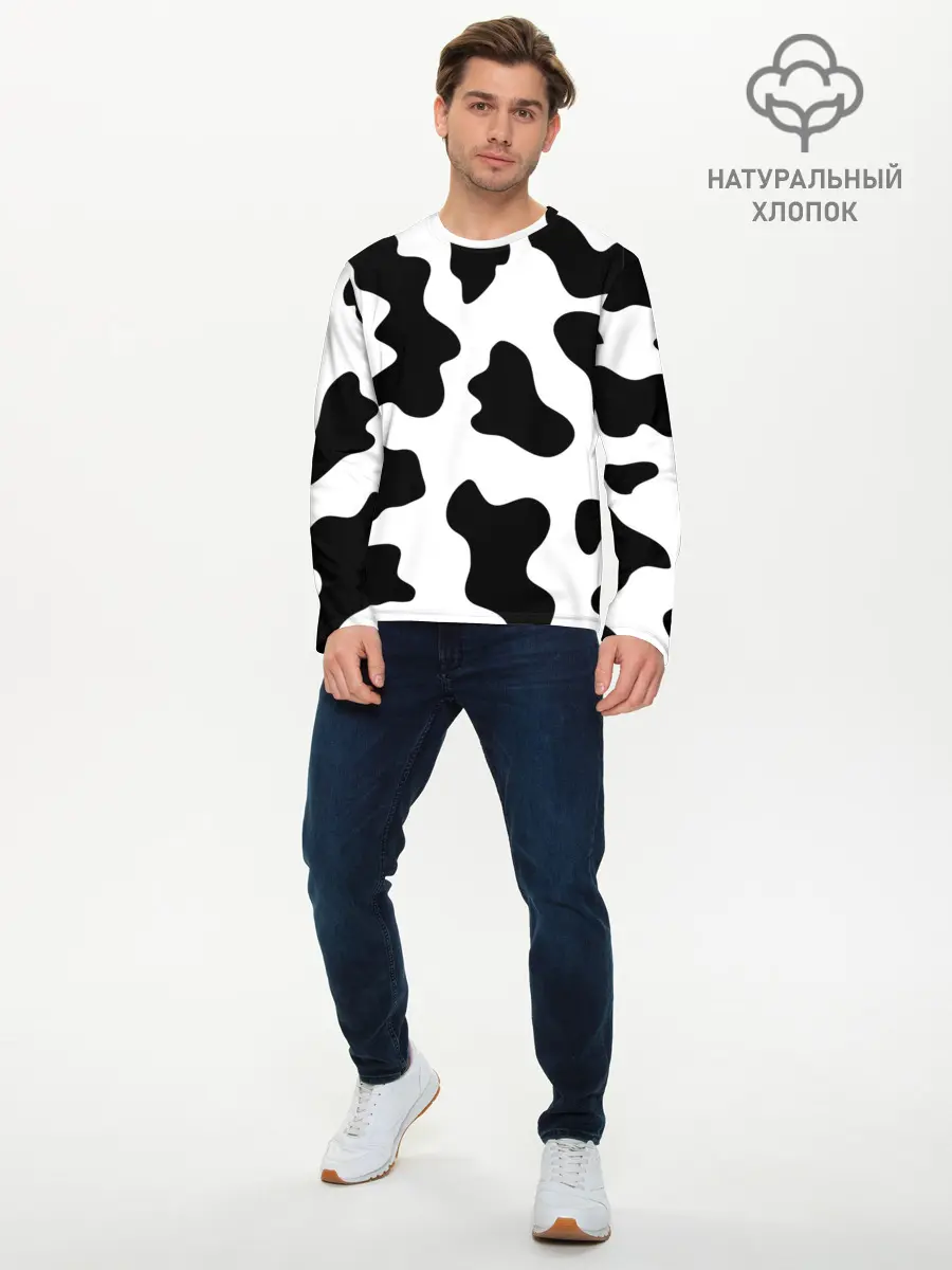 Мужской лонгслив базовый / Му-му (P007_P004ooo2768163, P004ooo2768163)