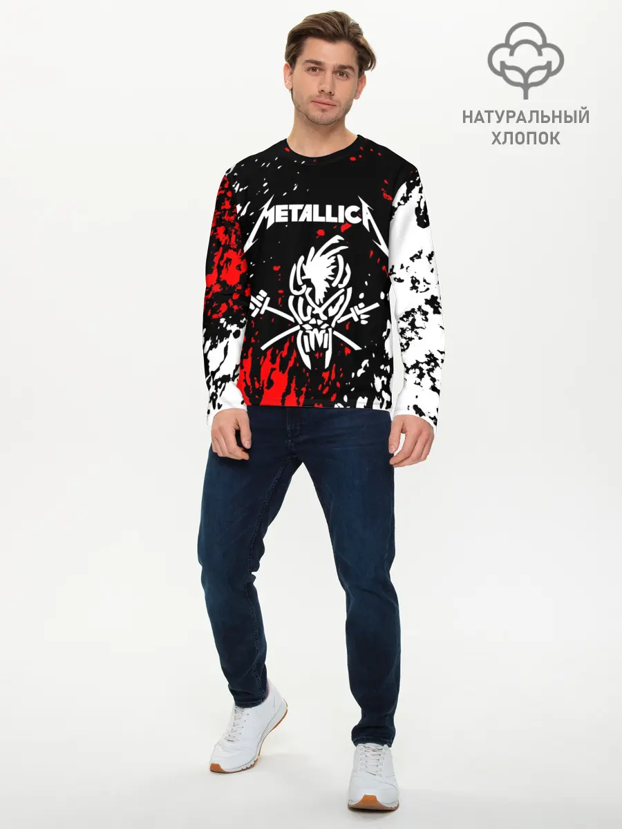 Мужской лонгслив базовый / METALLICA (P007_P004ooo2771611, P004ooo2771611)