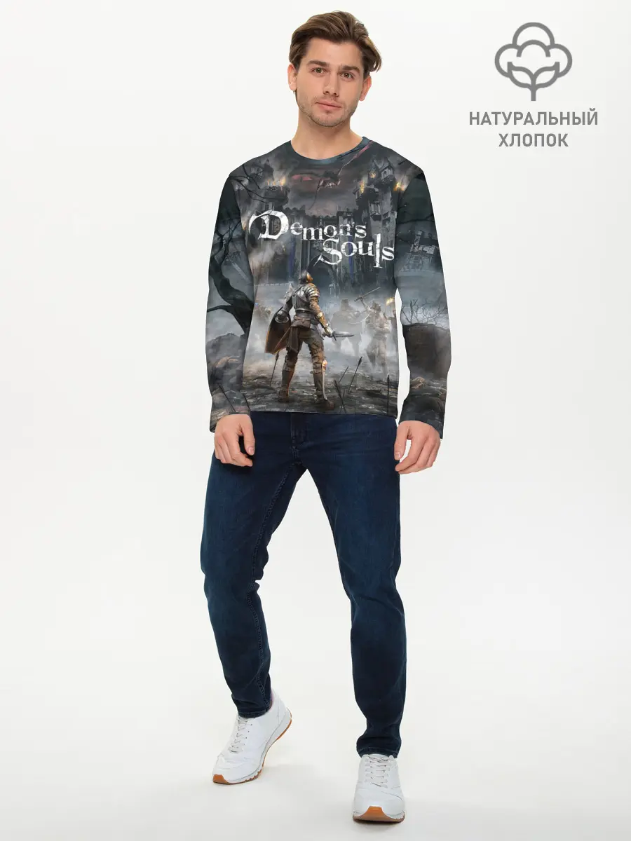 Мужской лонгслив базовый / Demons Souls (P007_P004ooo2771803, P004ooo2771803)