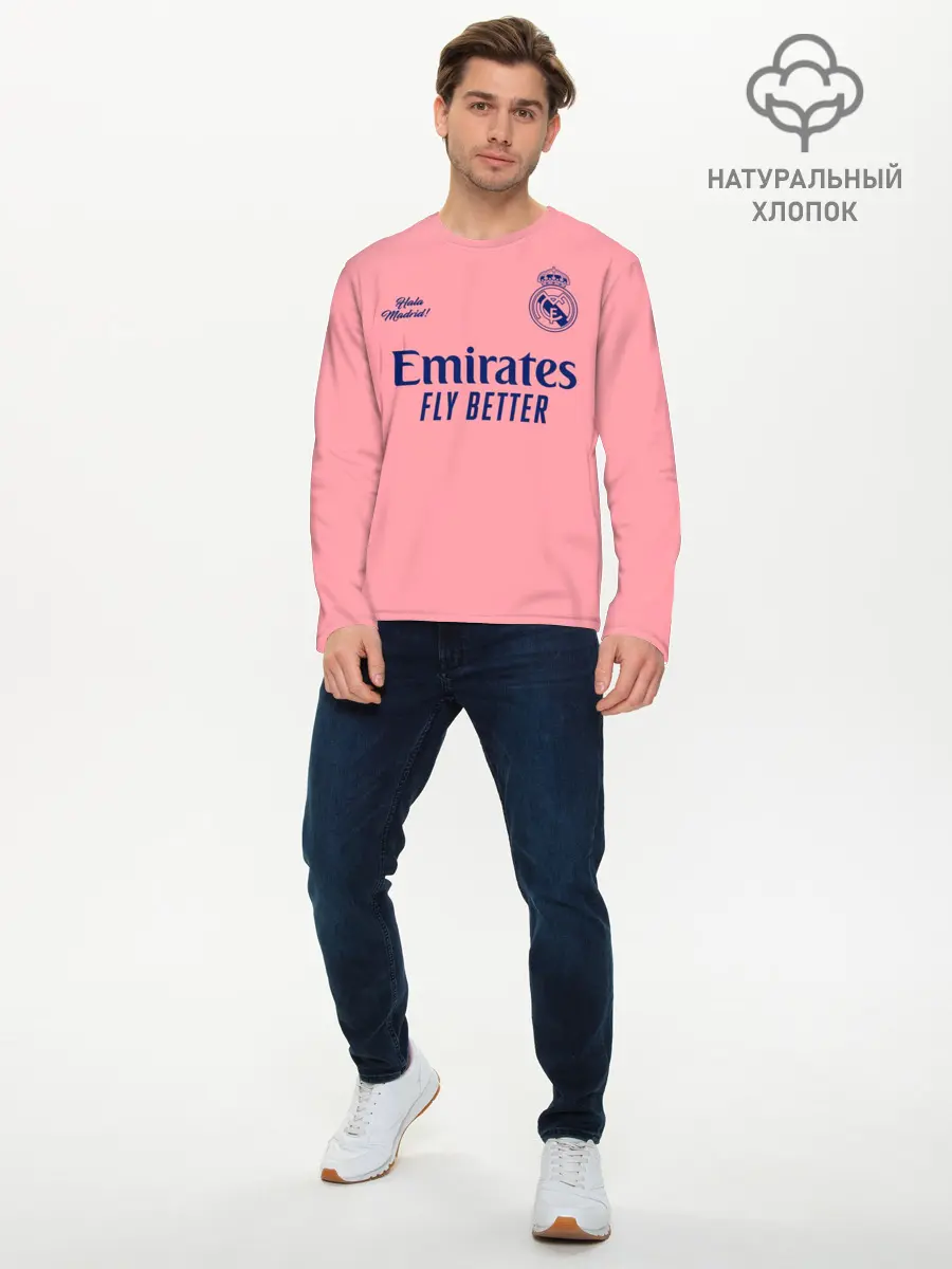 Мужской лонгслив базовый / REAL MADRID, выездная 20/21 (P007_P004ooo2770411, P004ooo2770411)