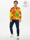 Мужской лонгслив базовый / Осенние листья (P007_P004ooo2772023, P004ooo2772023)