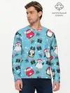 Мужской лонгслив базовый / Новогодние Пингвины (P007_P004ooo2771827, P004ooo2771827)