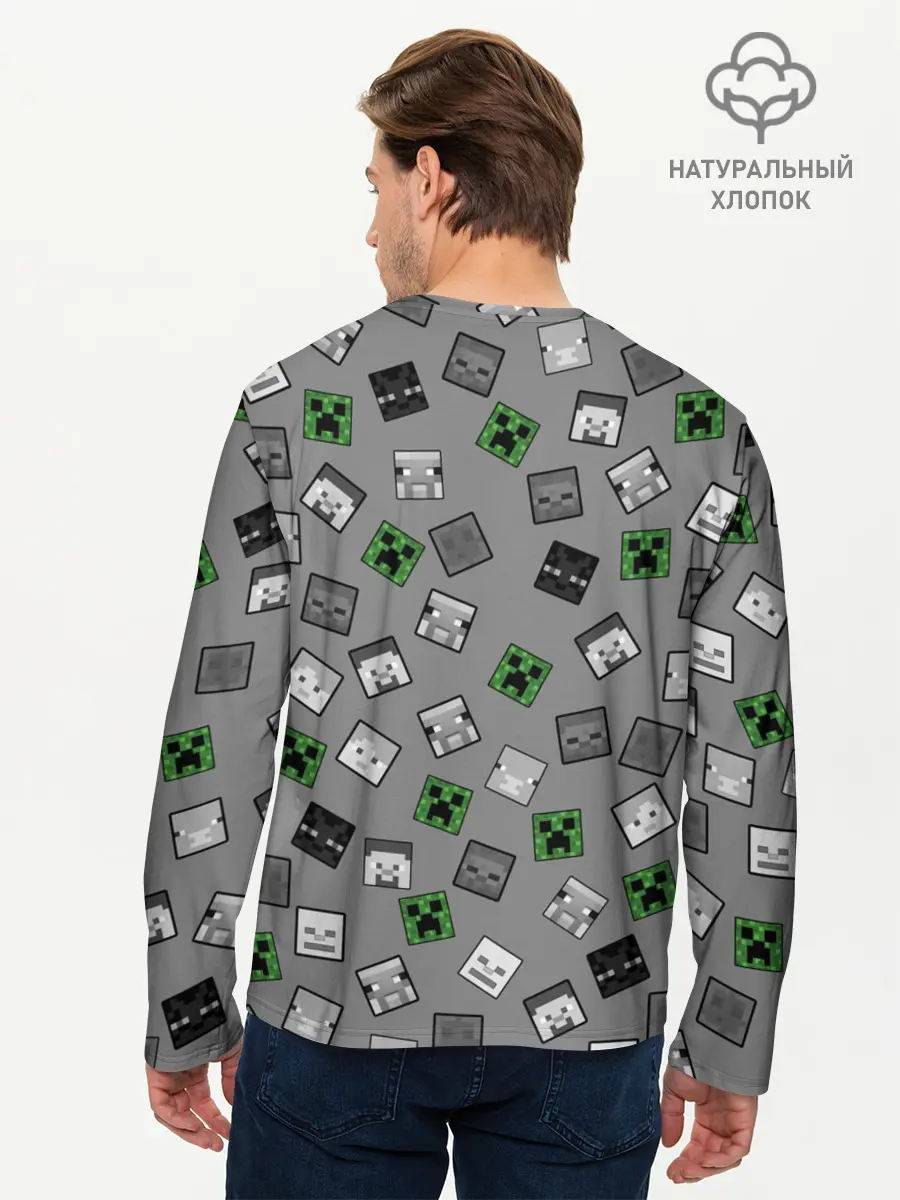 Мужской лонгслив базовый / Minecraft (P007_P004ooo2777045, P004ooo2777045)