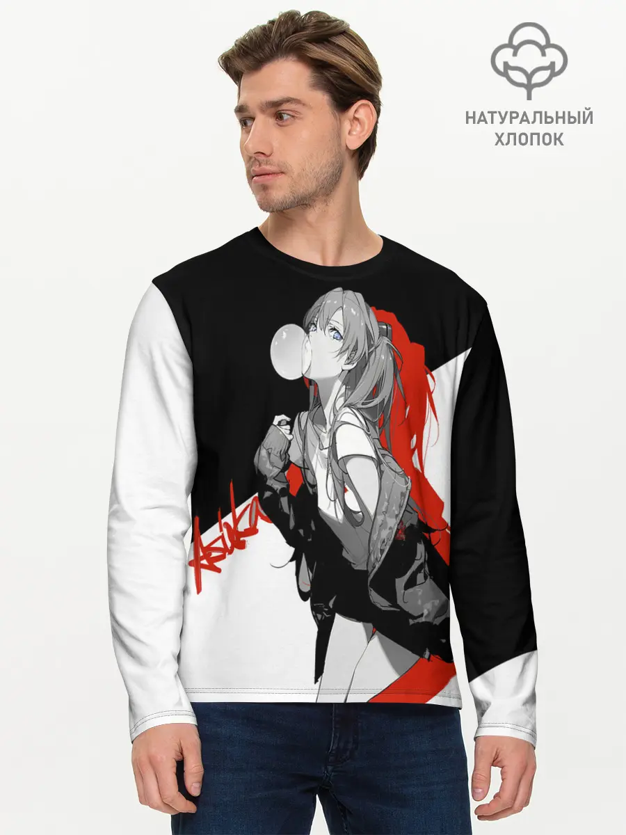 Мужской лонгслив базовый / Asuka Langley Evangelion (P007_P004ooo2779251, P004ooo2779251)