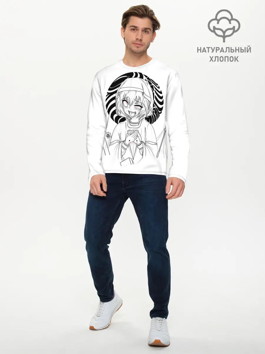 Мужской лонгслив базовый / Ahegao (P007_P004ooo2779287, P004ooo2779287)