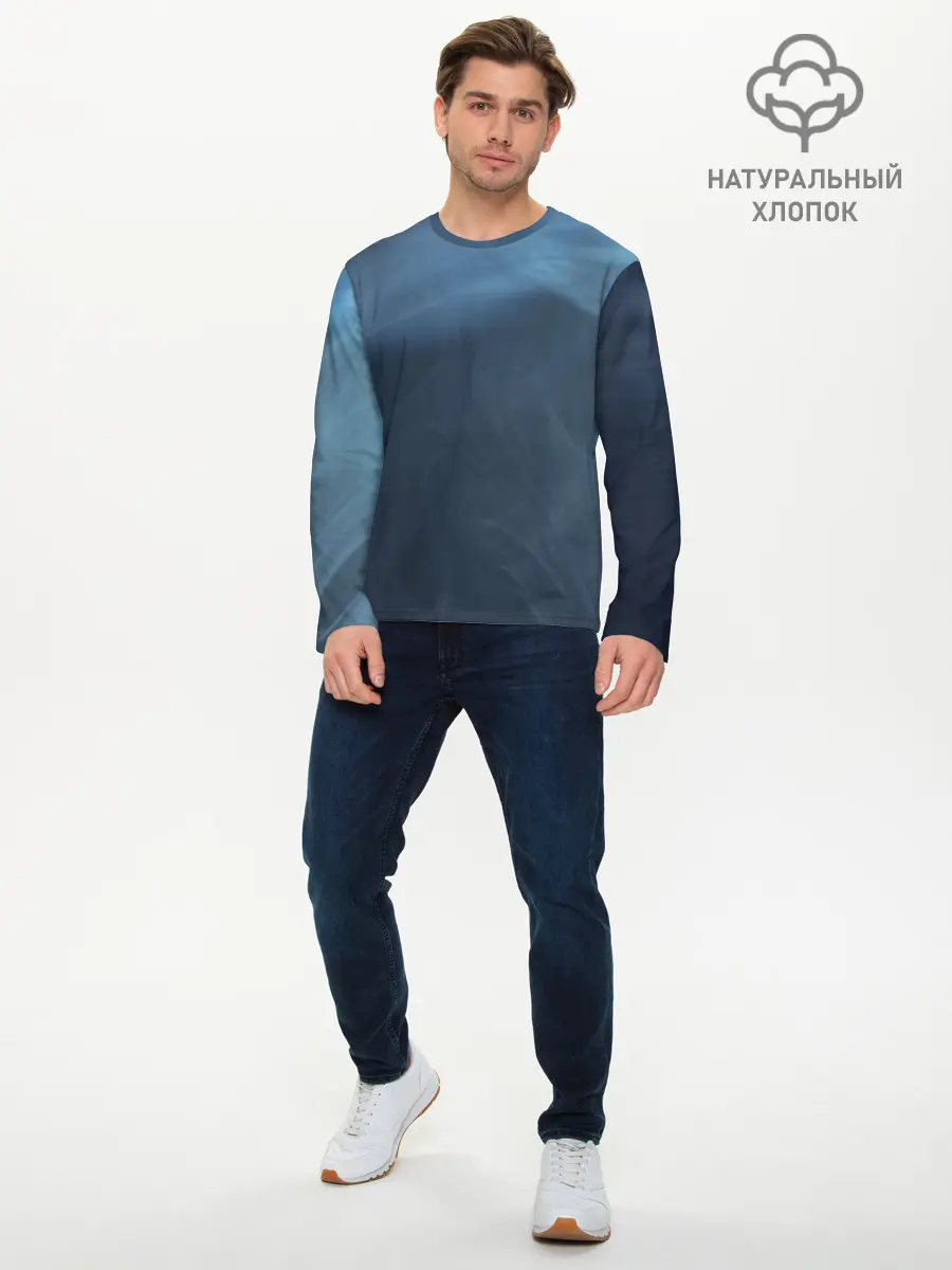 Мужской лонгслив базовый / Дымчатый (P007_P004ooo2778247, P004ooo2778247)