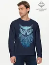 Мужской лонгслив базовый / Сова в деревьях (P007_P004ooo2778375, P004ooo2778375)