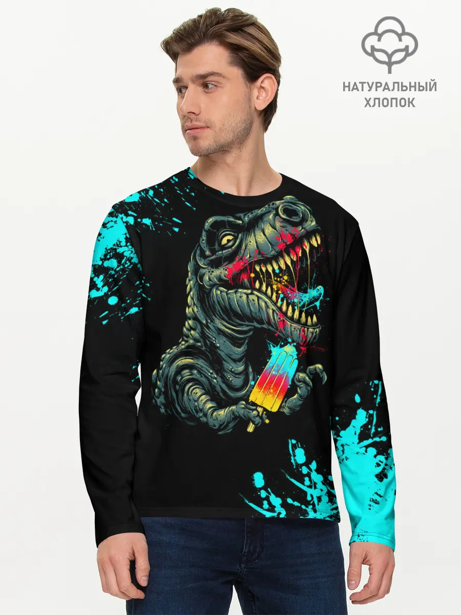 Мужской лонгслив базовый / Godzilla (P007_P004ooo2781817, P004ooo2781817)